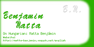 benjamin matta business card